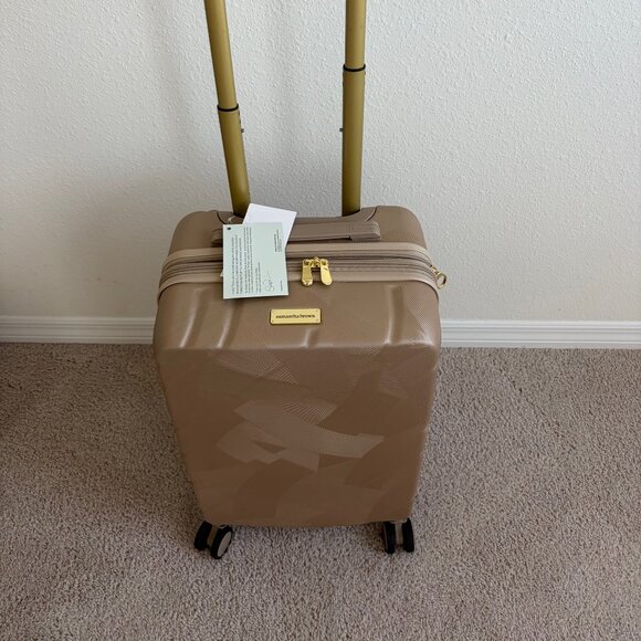Samantha Brown 22" Hardside Carry-On Spinner , Luggage CHAMPAGNE nwt - Picture 14 of 14